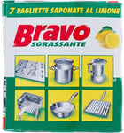 Bravo - Pagliette Saponate Al Limone per Detergenti per la Cucina, 7 Pezzi