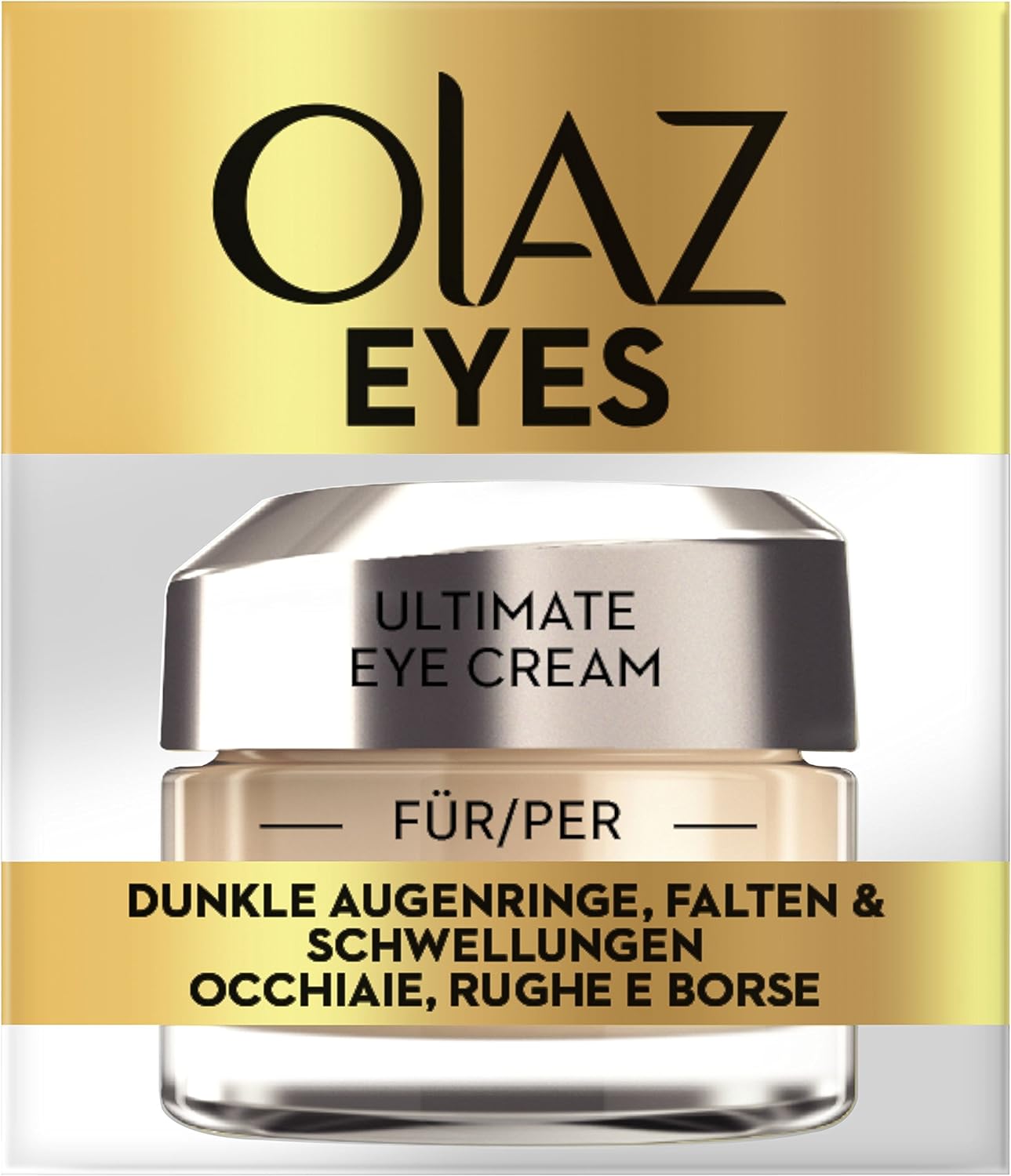 Olaz Eyes Ultimate Eye Cream contro occhiaie, rughe e gonfiori, 15 ml