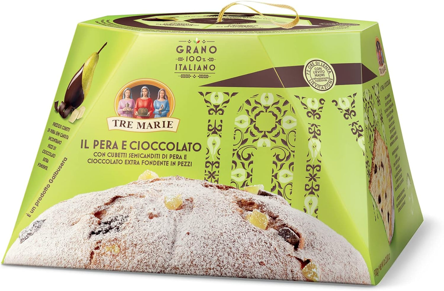 Panettone Tre Marie Pera E Cioccolato Fondente 930 Gr Senza Uvetta e Canditi