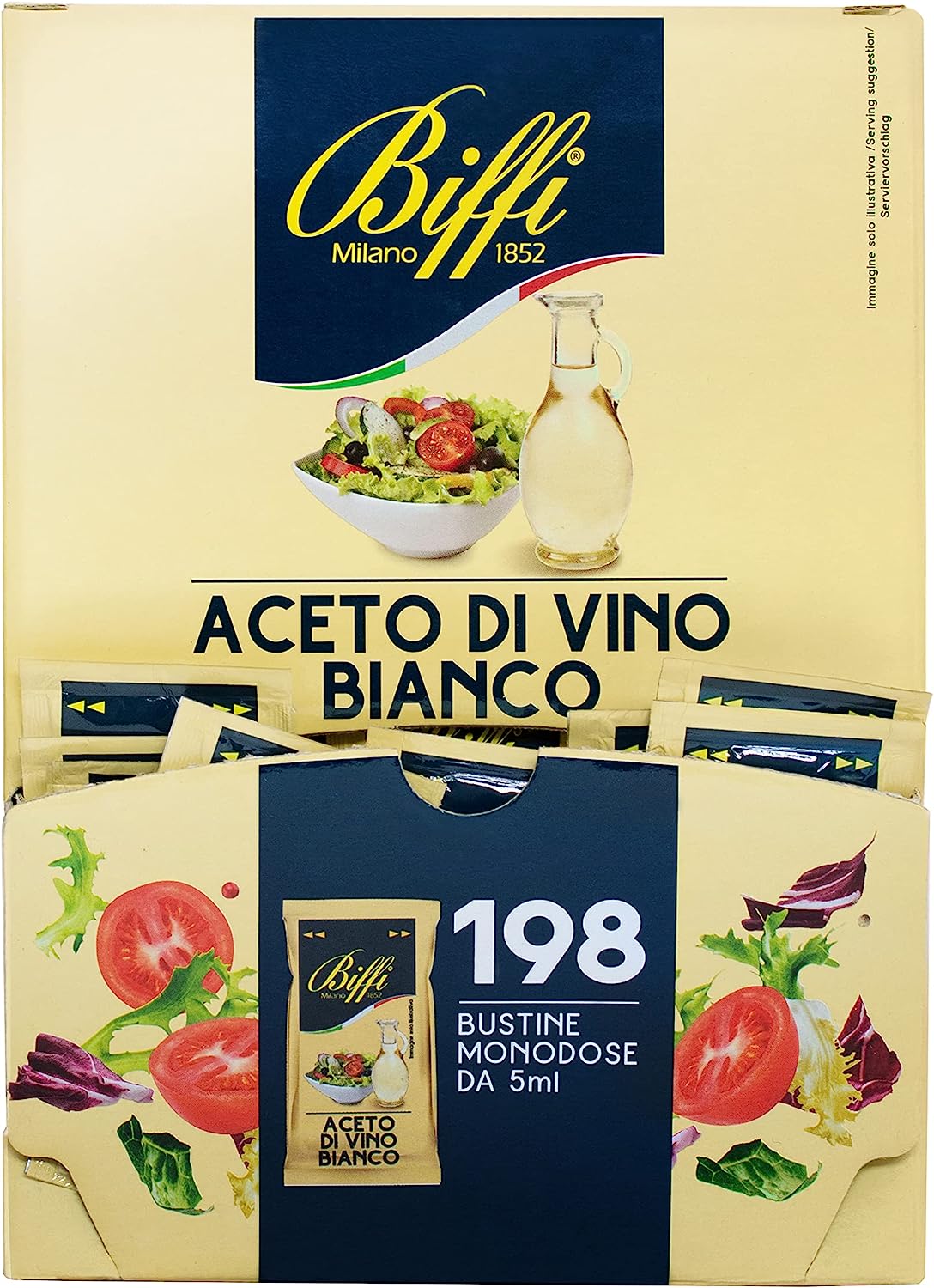 Biffi Aceto di Vino Bianco monodose 198 bustine monoporzione da 5 ml