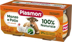 Plasmon Omogeneizzato Carne Manzo, pollo e cereale 2x80g Con Carne Italiana, 100% naturale, senza amidi e sale aggiunti