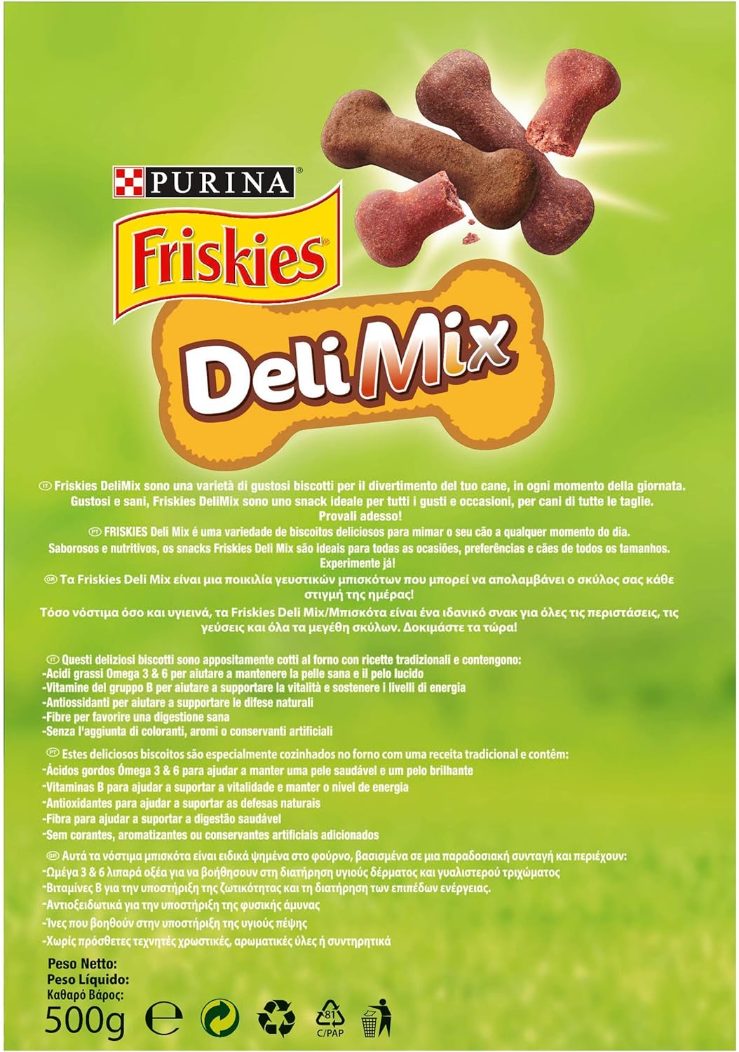 Purina Friskies Biscotti DeliMix per Cani Adulti, 500g