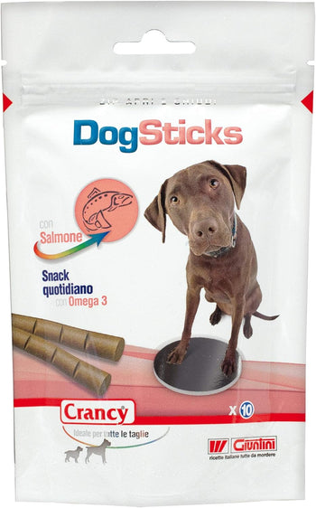 CRANCY DOG STICKS - SALMONE - MANGIME COMPLEMENTARE - 16 PZ X 90 GR