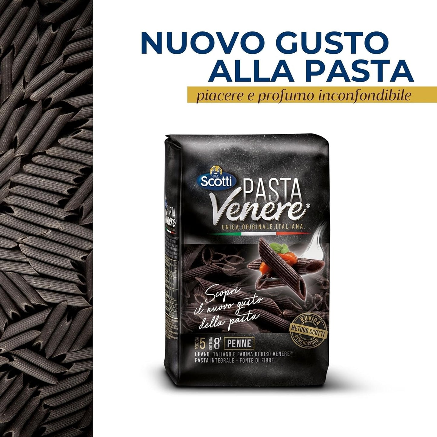 Riso Scotti Pasta Venere Penne Integrale di Riso, 400g