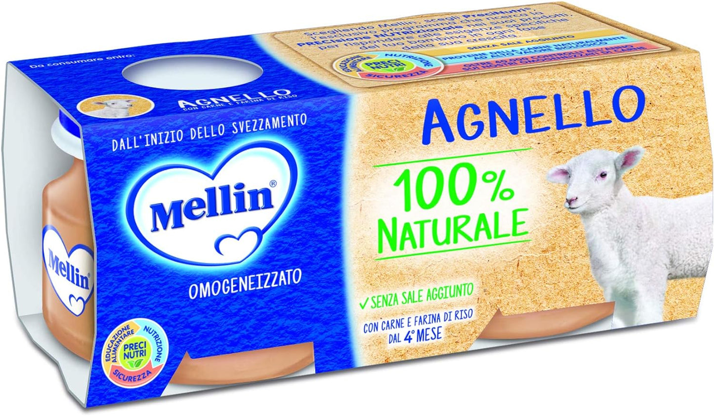 Mellin Omogeneizzato Agnello, 24 x 80g