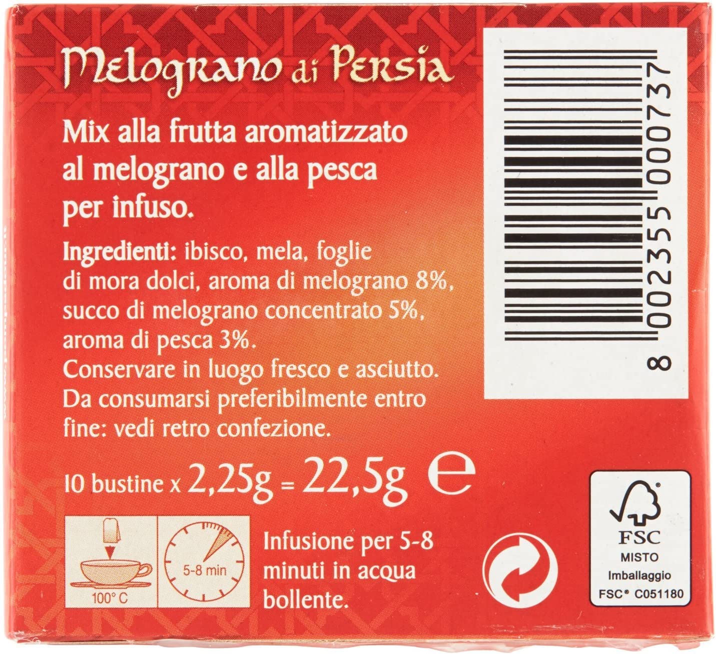 Pompadour Melograno di Persia - Astuccio da 10 Filtri - [confezione da 6]