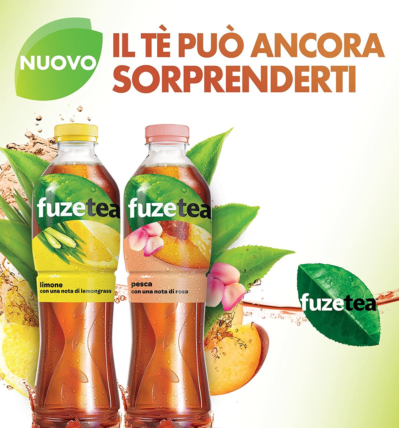 FuzeTea Limone e Lemongrass – 1 Bottiglia da 1.25 L, Tè Freddo al Limone con una Nota di Lemongrass, in Bottiglia PET 100% Riciclabile, Bevanda Analcolica