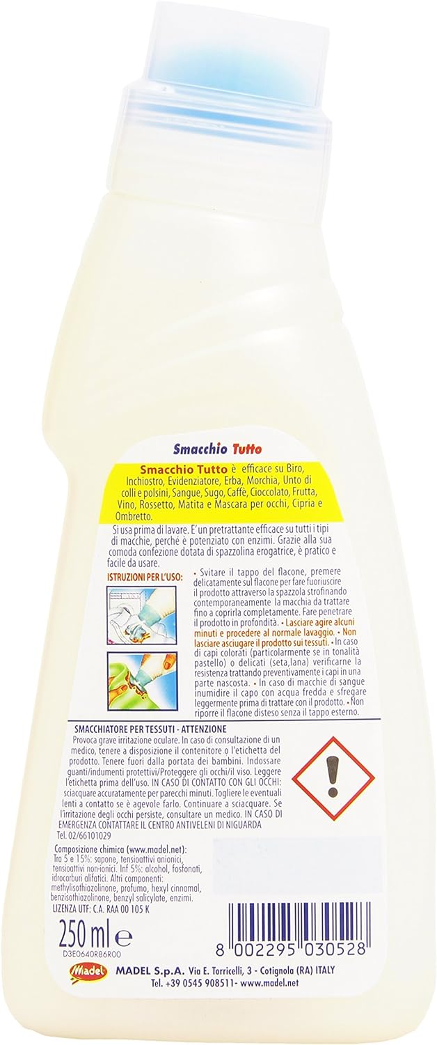 Smacchio todoprima di lavaggio, 250ml – [Confezione da 5]