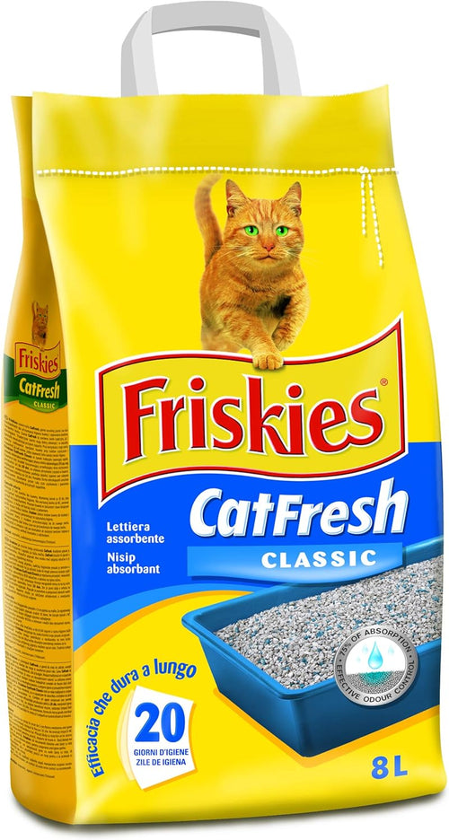 Purina Friskies Lettiera gatto Cat Fresh Classic, 1 Confezioni da 5 kg (8l)