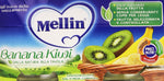 Mellin - Omogeneizzato, Banana Kiwi - 12 confezioni da 2 pezzi da 100 g [24 pezzi, 2400 g]