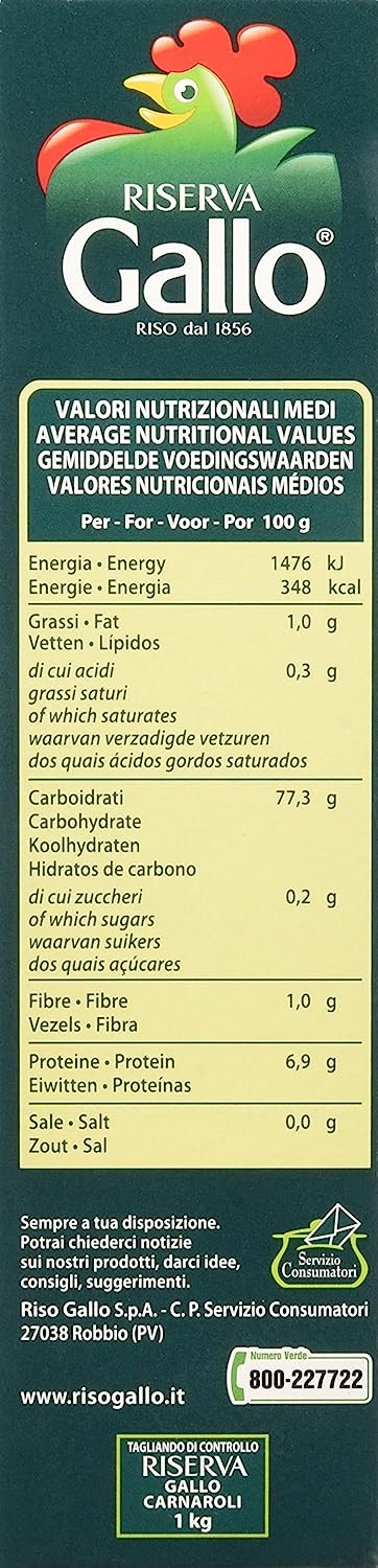 Gallo - Riso Carnaroli, Chicchi pregiati - 2 confezioni da 1 kg [2 kg]