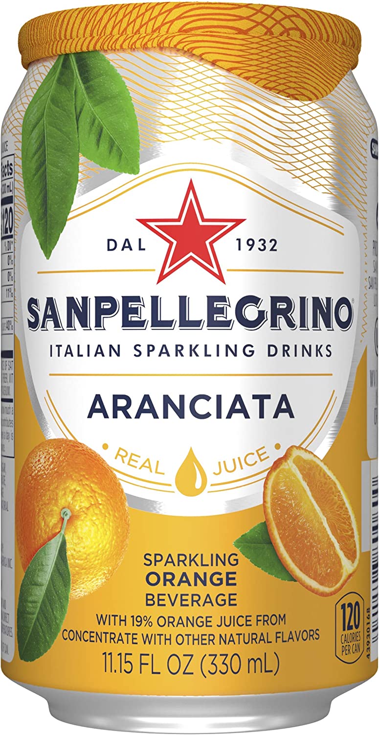 Sanpellegrino Sanpellegrino scintillante frutta bevande, Aranciata/arancione 316,1 gram lattine (24 in totale)