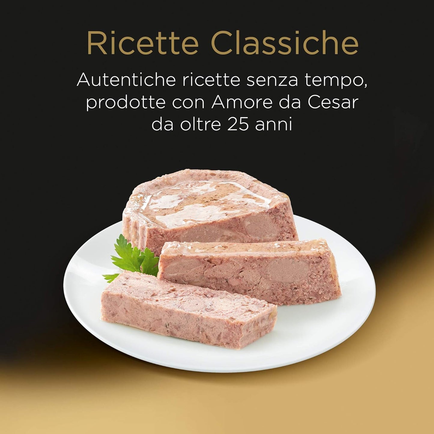 Cesar Ricette Classiche Cibo per Cane Tenero Patè con Tenero Vitello e Pollo 150 g - 14 Vaschette