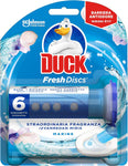 Duck Fresh Discs - Base per Dischi Gel Igienizzanti WC, Profumo Marine - Confezione da 1 Applicatore, 1 Tubo, 6 Dischetti