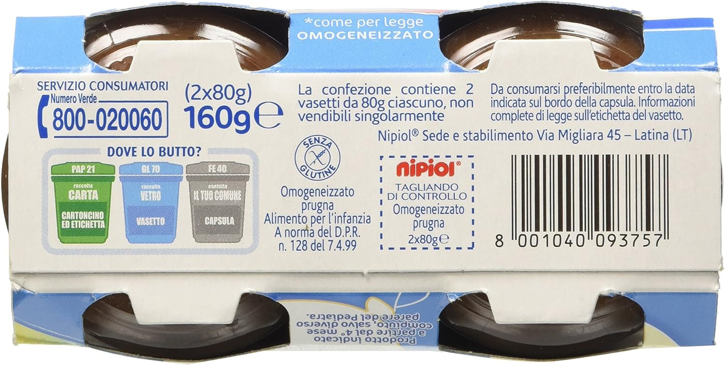 Nipiol Omogeneizzato Prugna 24x80g