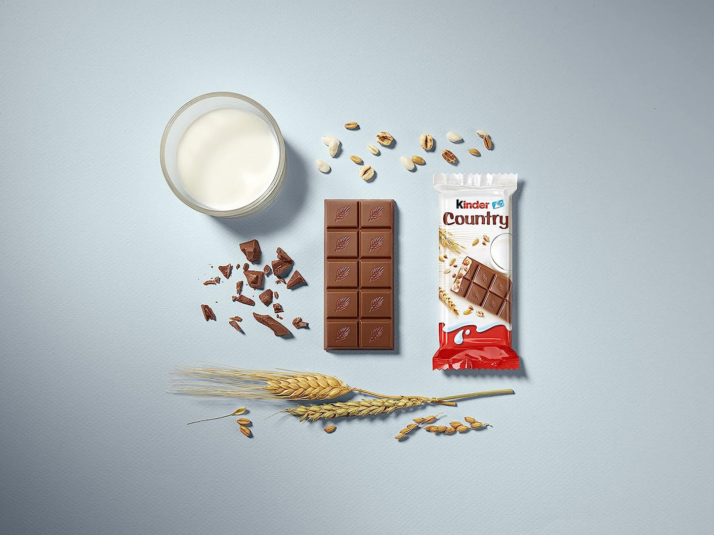 Kinder Cereali, Tavolette di Cioccolato ai Cereali, 10 pezzi da 23.5 Gr