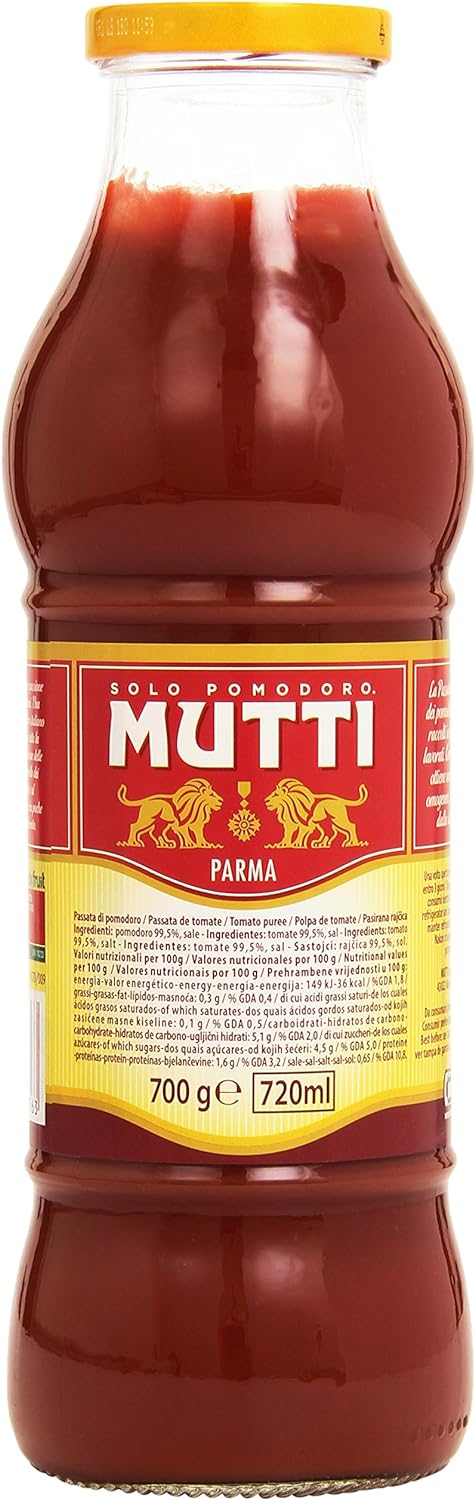Mutti - Passata di Pomodoro, 100% italiano - 6 bottiglie da 700 g [4200 g]