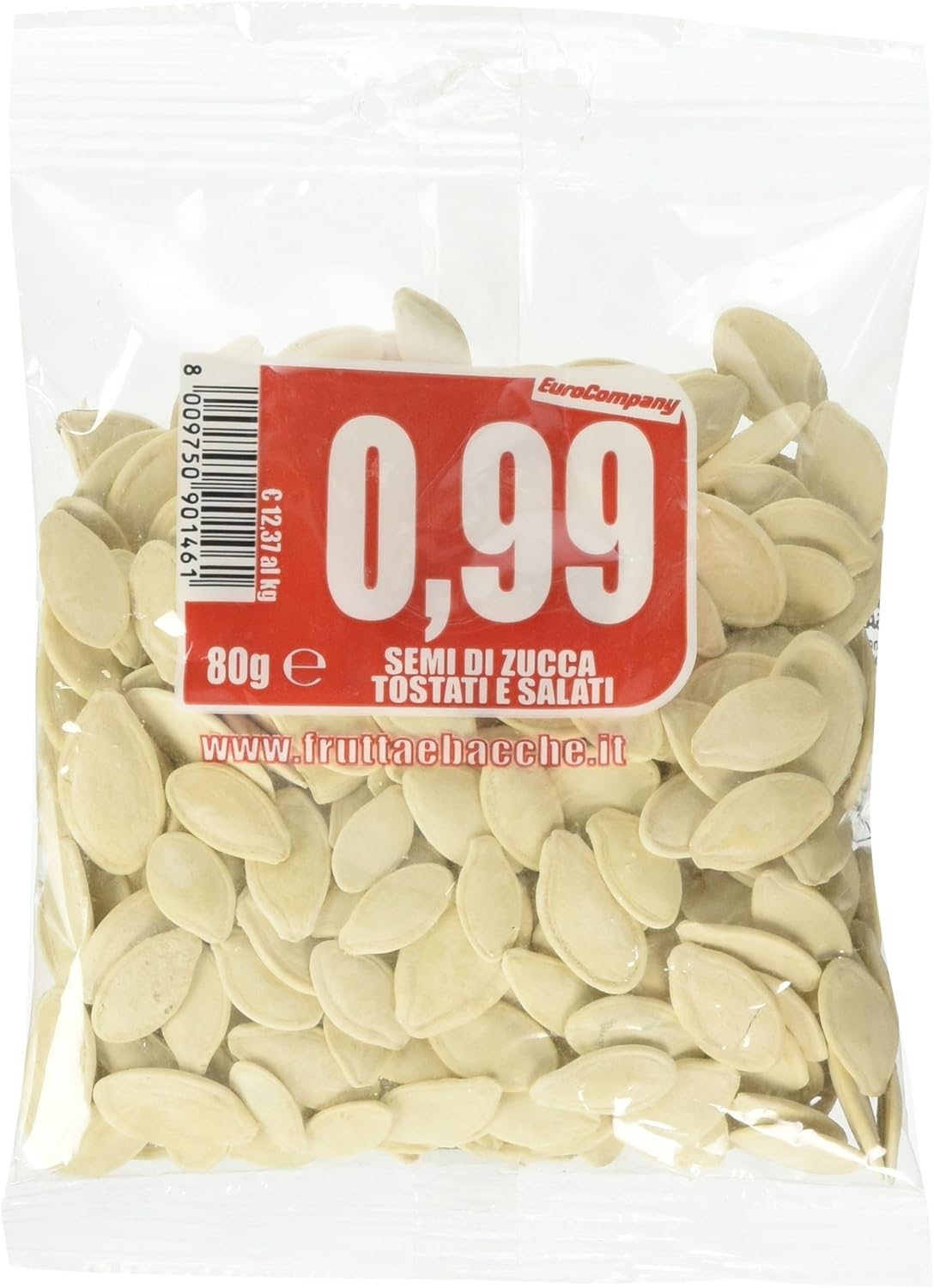 EuroCompany Semi di Zucca Tostati e Salati - 80 gr