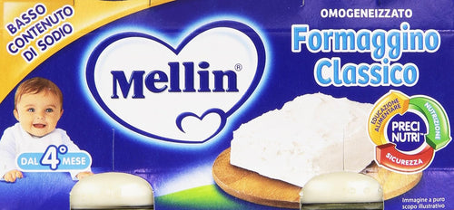 Mellin - Formaggino Classico, Omogeneizzato - 12 confezioni da 2 pezzi da 80 g [24 pezzi, 1920 g]
