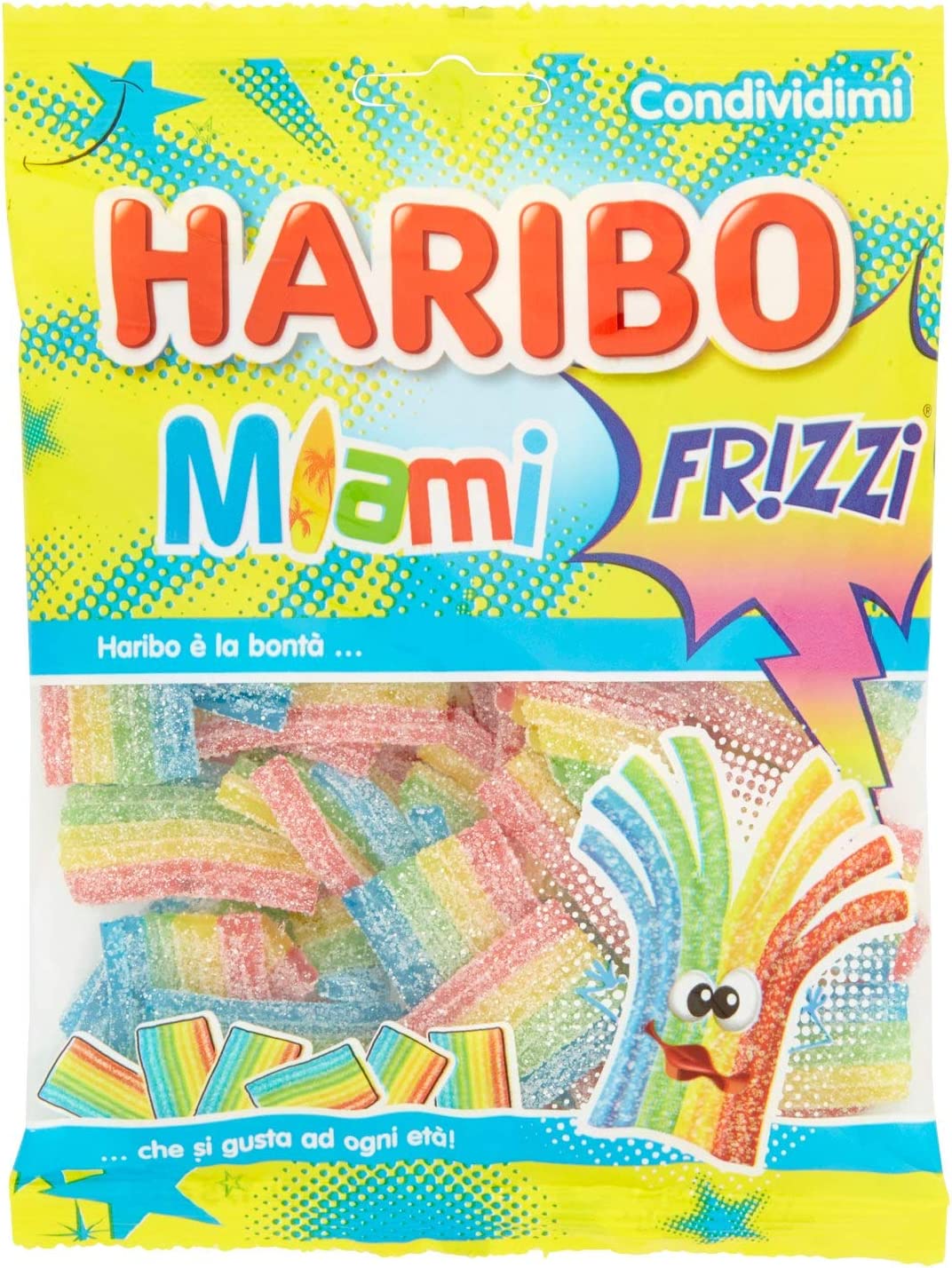 Haribo Miami Frizzi - 4 pezzi da 175 g [700 g]
