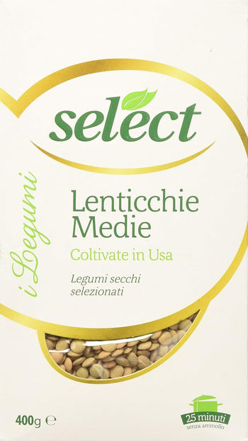 Select Lenticchie Medie Coltivate in USA - 400 gr