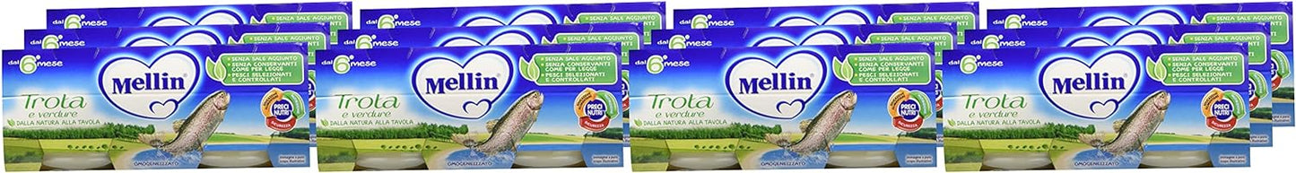 Mellin Omogeneizzato Trota, 24 Vasetti da 80 gr