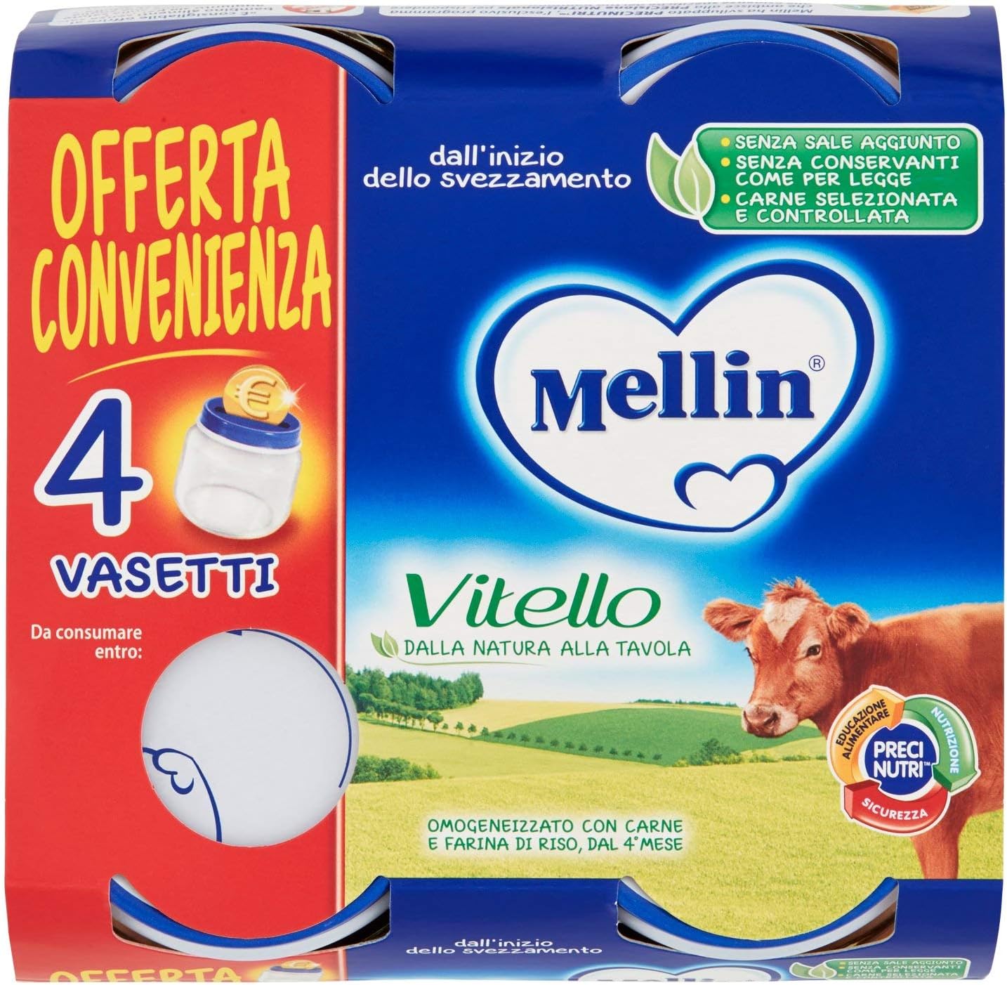 Mellin Omogeneizzato Vitello - 4x80g