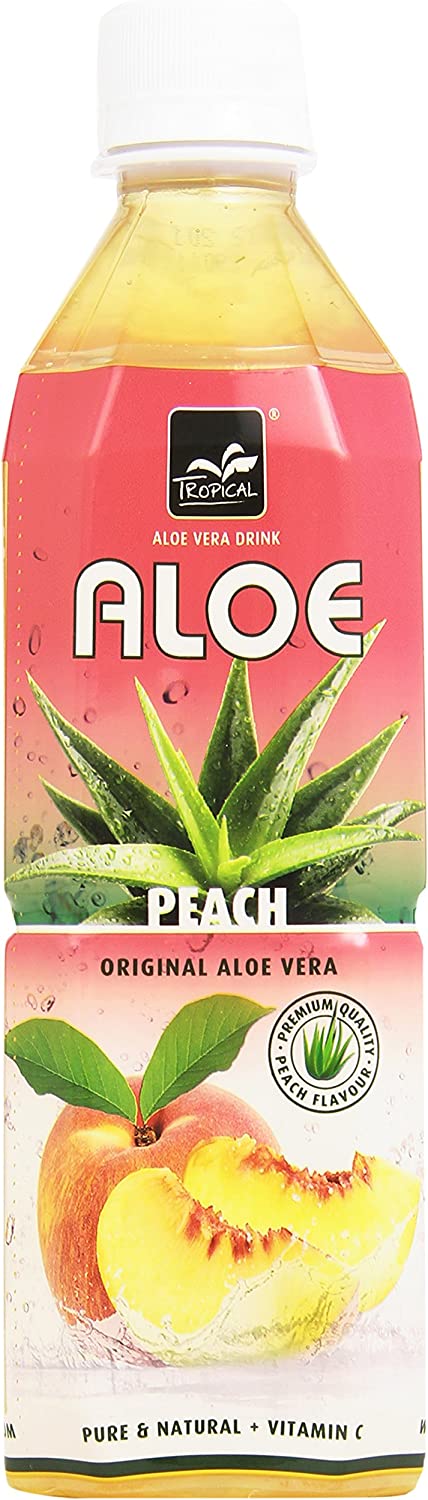 Tropical - Bevanda Analcolica, Con Aloe Vera, Gusto Pesca - 4 pezzi da 500 ml [2 l]