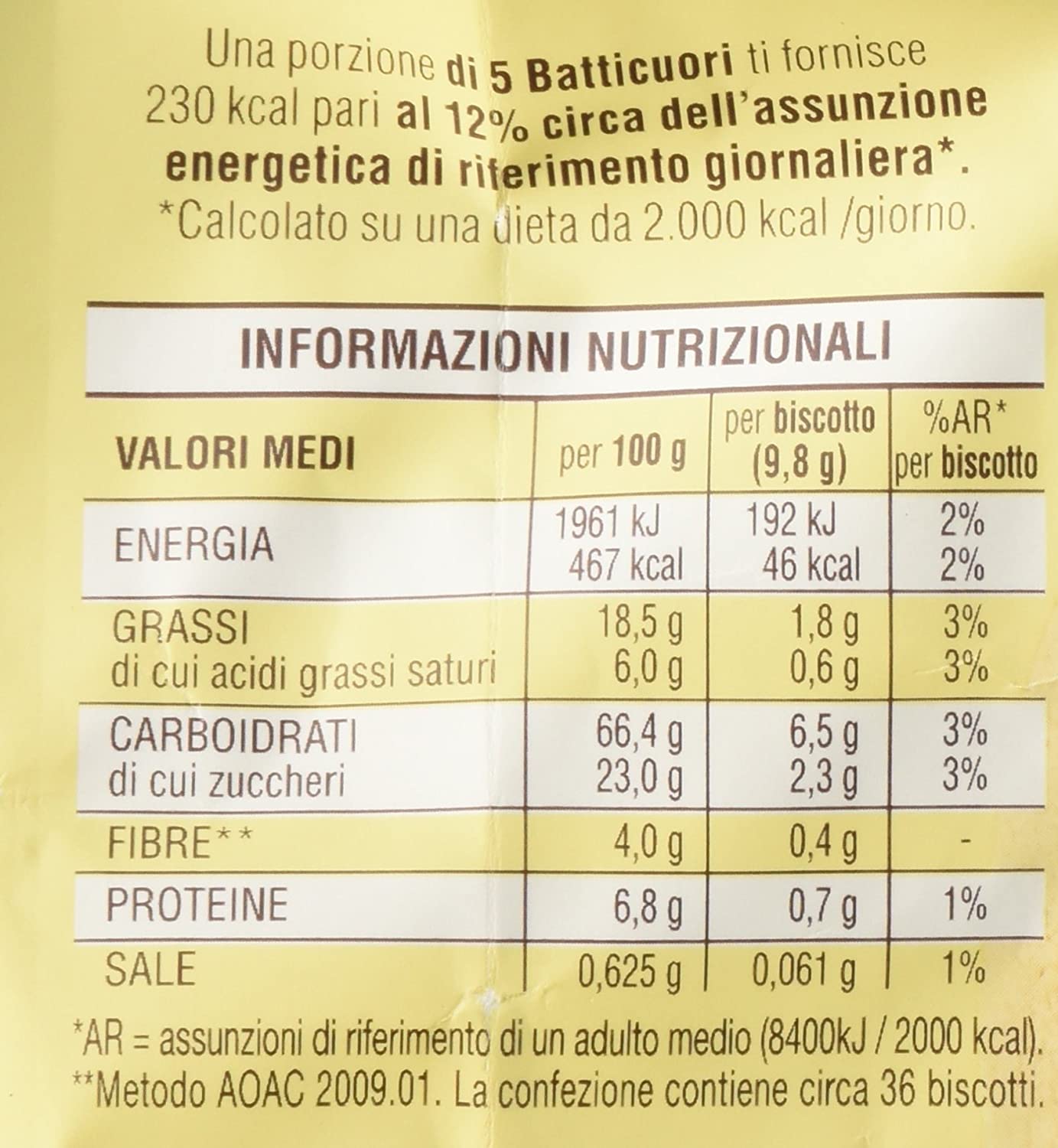 Mulino Bianco - Batticuori - 12 confezioni da 350g [4.2kg]