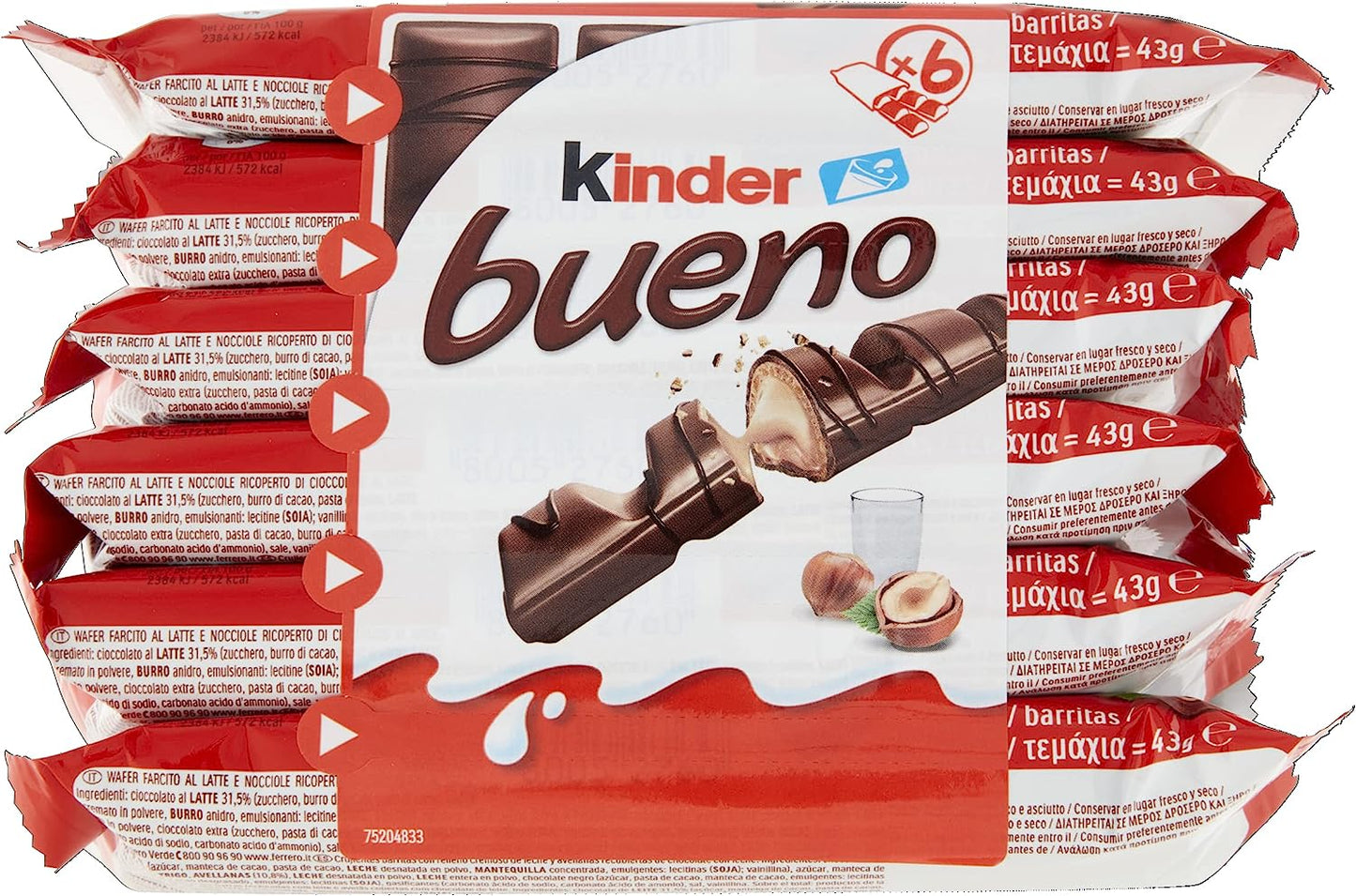 Kinder Bueno Barette, 6 x 43g