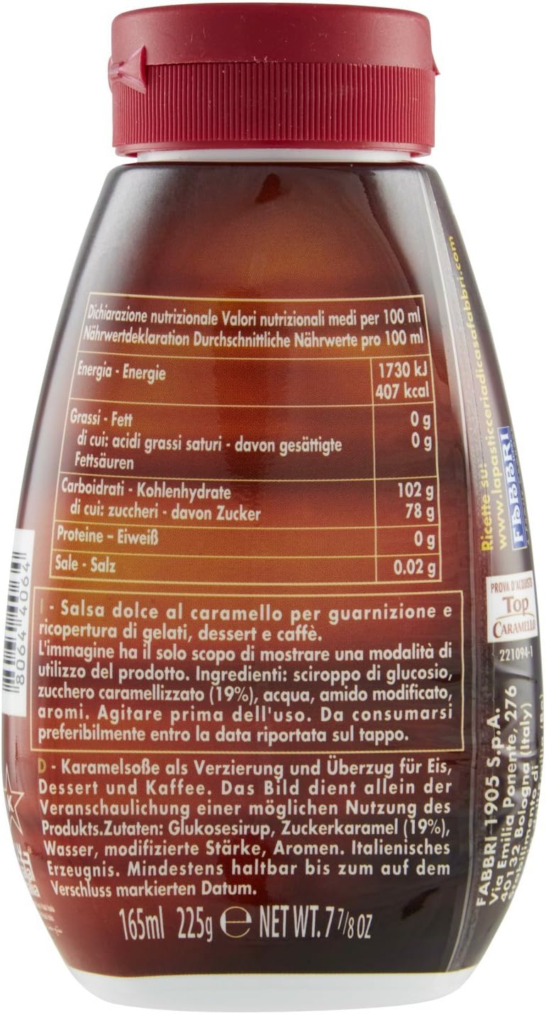 Fabbri Salsa Dolce al Caramello, 225g