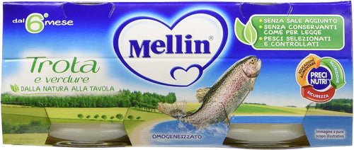 Mellin Omogeneizzato Trota, 24 Vasetti da 80 gr