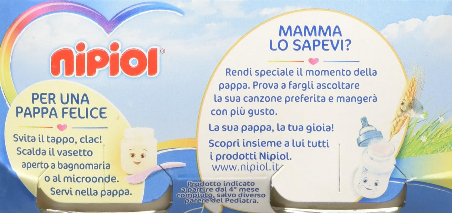 Nipiol Omogeneizzato Vitello, Pollo, 80 g, Confezione da 24