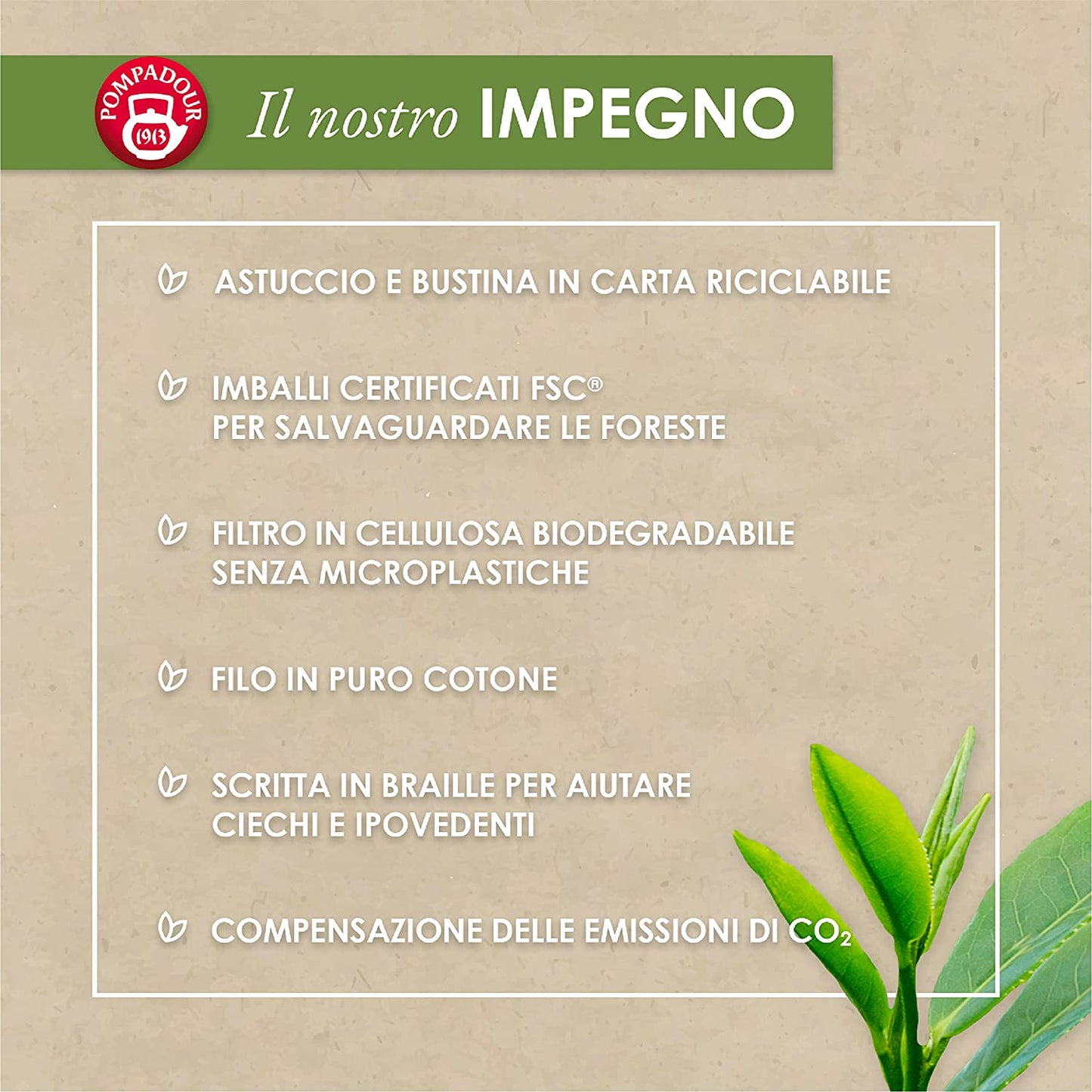 Pompadour, Infuso Finocchio, 60 Filtri (3 Confezioni da 20 Filtri), Aromatico e Digestivo, Certificato RFA, Ideale anche come Dopo-Pasto, 100% Naturale, Senza Lattosio, Glutine e Allergeni, Vegan