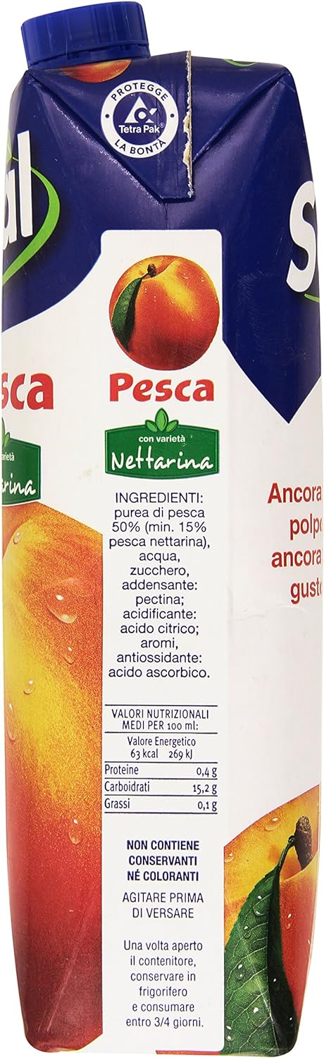 Santal Succo di Pesca con Varietà Nettarina - 1 Litro Litro