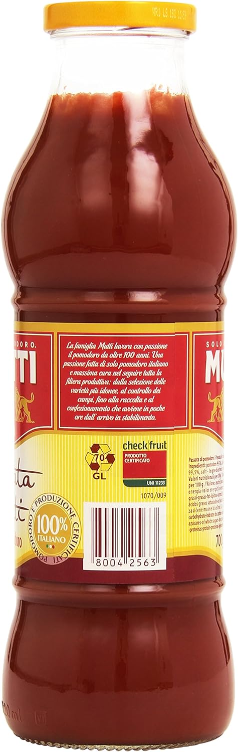 Mutti Passata di Pomodoro, 100% Italiano, 700g
