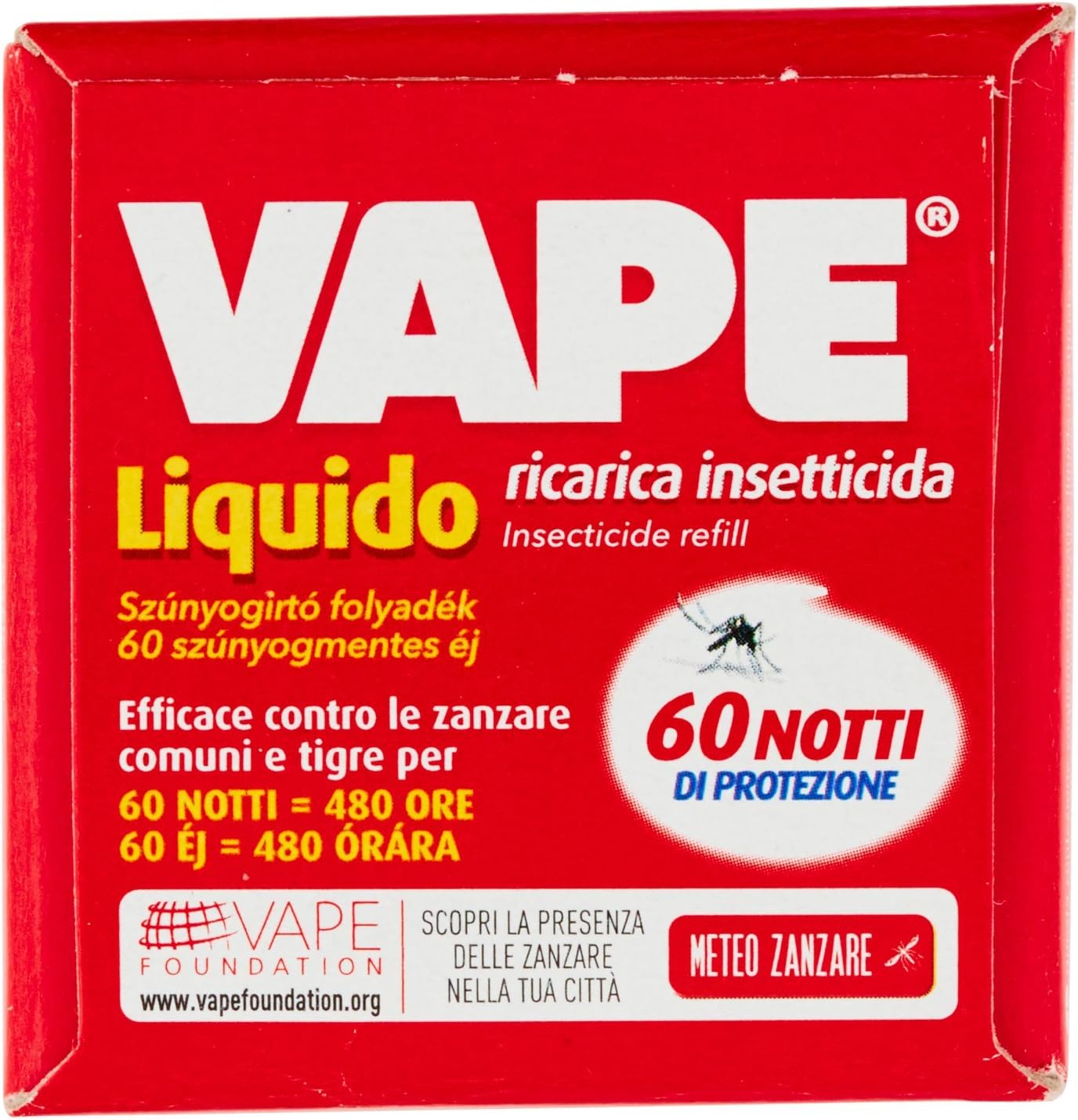 Vape - Liquido, Ricarica Insetticida - Ricarica Da 36 Milliliter, pacco di 2