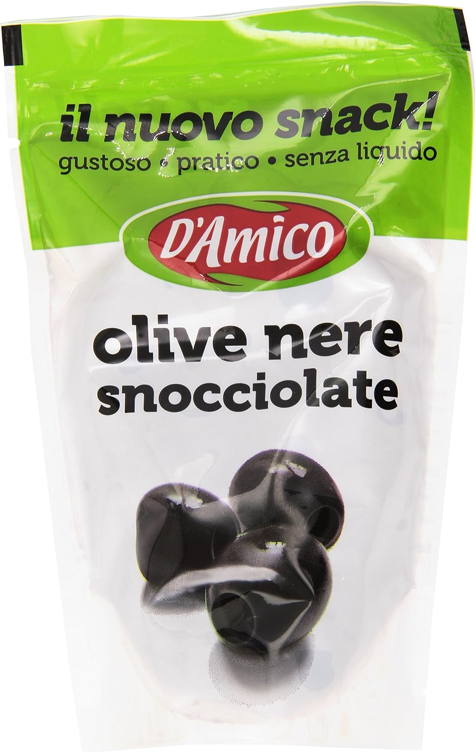 D'Amico - Olive Nere Snocciolate, Il Nuovo Snack - 12 pezzi da 75 g [900 g]