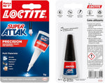 Loctite Super Attak Precision, Colla liquida trasparente con beccuccio extra lungo, Colla forte istantanea, Colla per plastica e molti altri materiali per applicazioni precise, 1x5g
