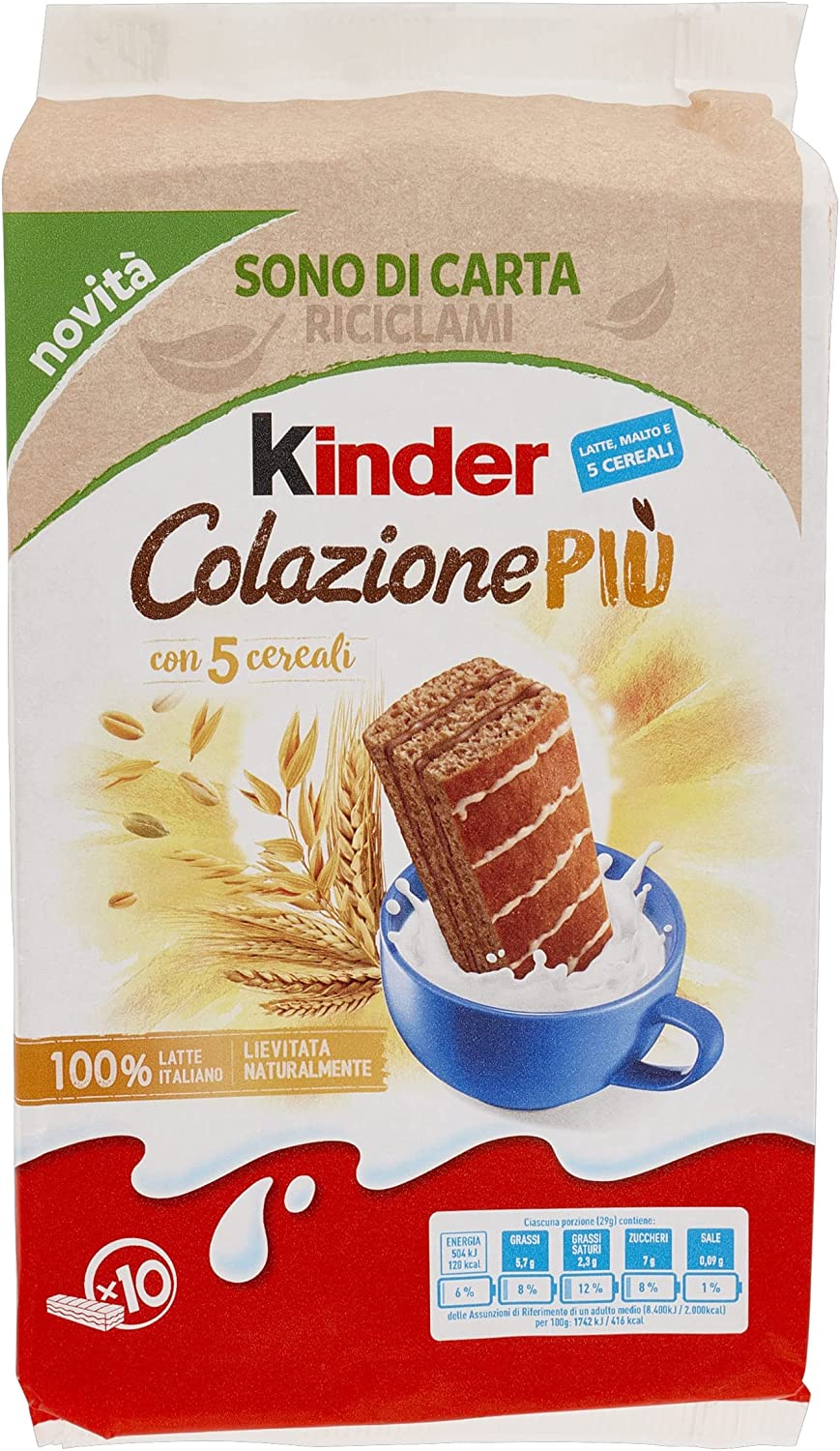 Kinder Colazione Pi Merendine 290g Raspada Kinder Colazione Pi Merendine 290g Raspada