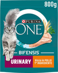 PURINA ONE Bifensis Crocchette Gatto Urinary Care Ricco in Pollo e Frumento - 8 sacchi da 800g ciascuno