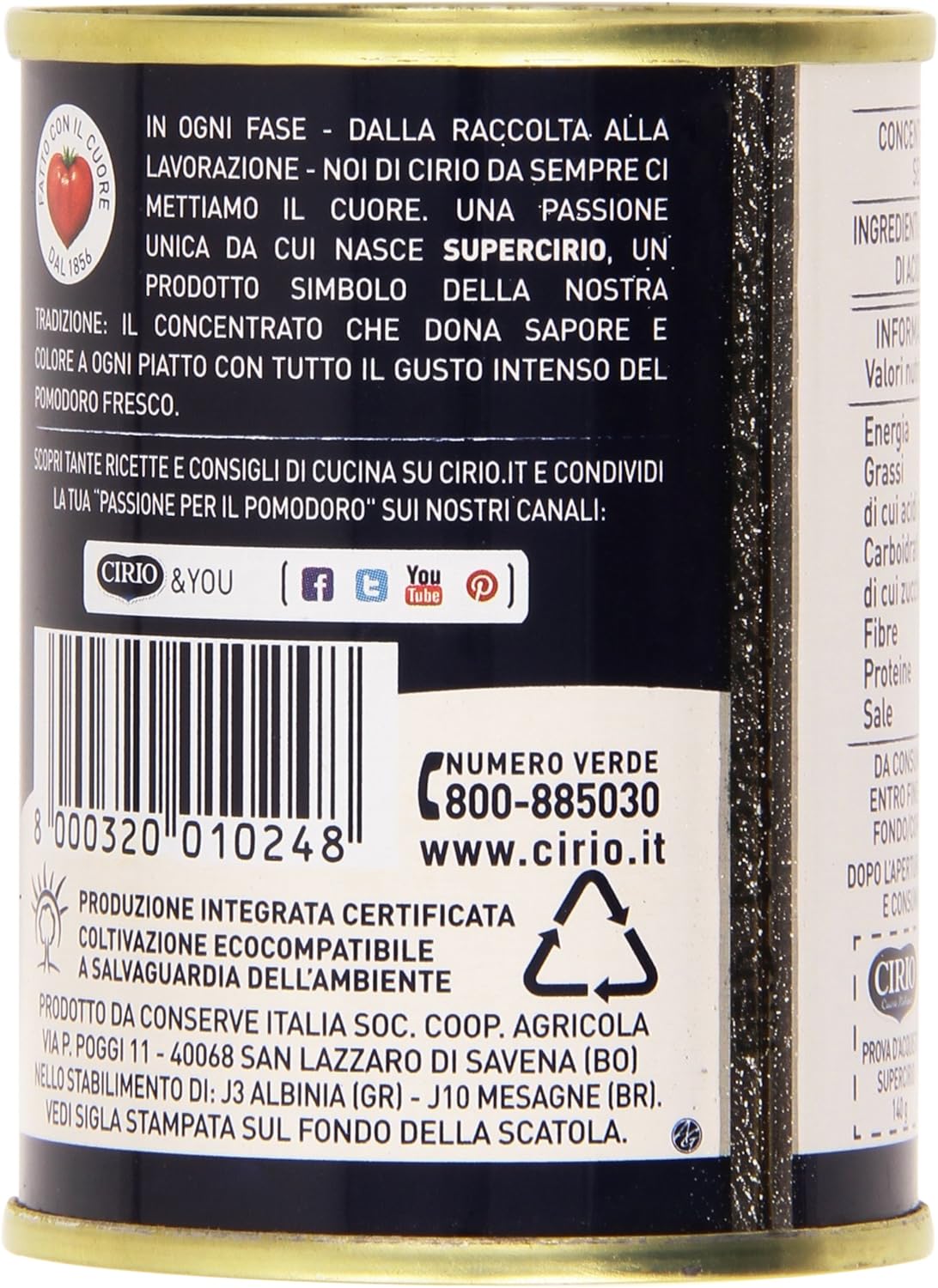 Cirio Supercilio, Concentrato di Pomodoro - 140 gr