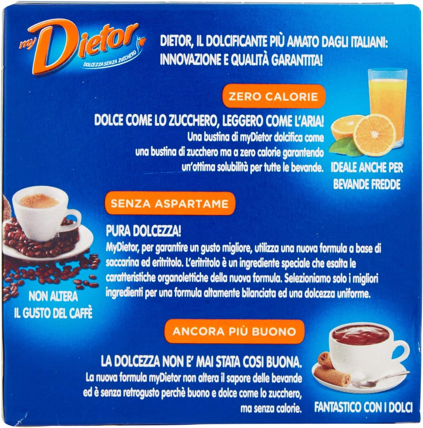 Dietor Dolcificante, Zero Calorie, 40 x 0.8g