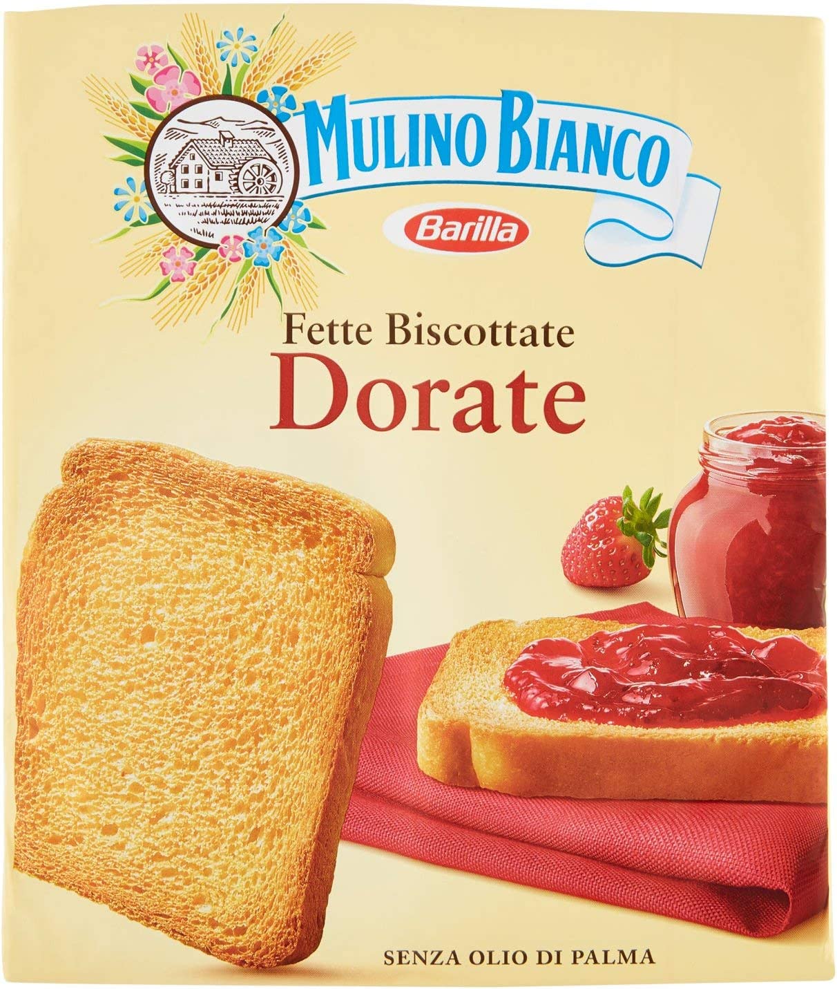 Mulino Bianco - Fette biscottate "Le dorate", 36 fette - 8 pezzi da 315 g [2520 g]