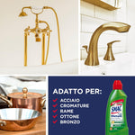 Smac - Brilla Metalli, Detergente Crema per Bronzo, Ottone, Rame e Cromature, Lucida e Protegge dall'Ossidazione, 250 ml