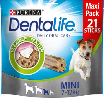 Purina Dentalife - Snack per l'igiene dentale per cani di piccola e grande taglia, riduce la formazione di tartaro