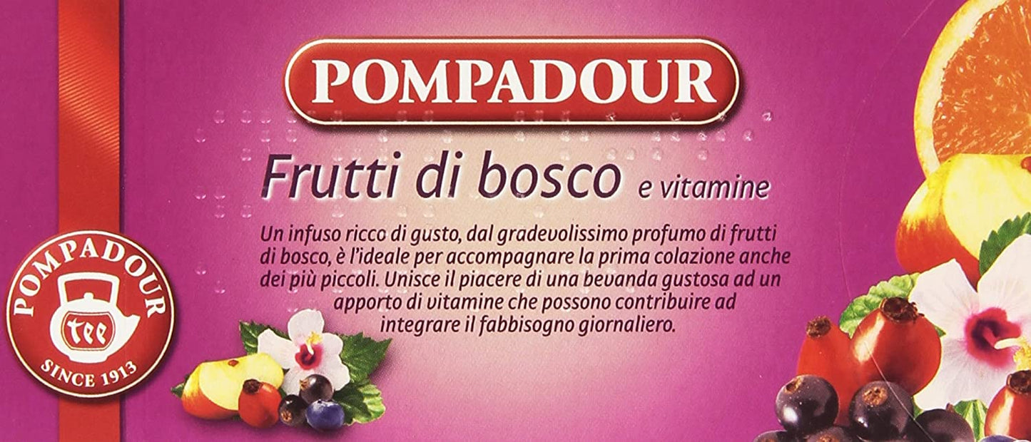 Pompadour Infuso Mix Frutti di Bosco, 20 Bustine
