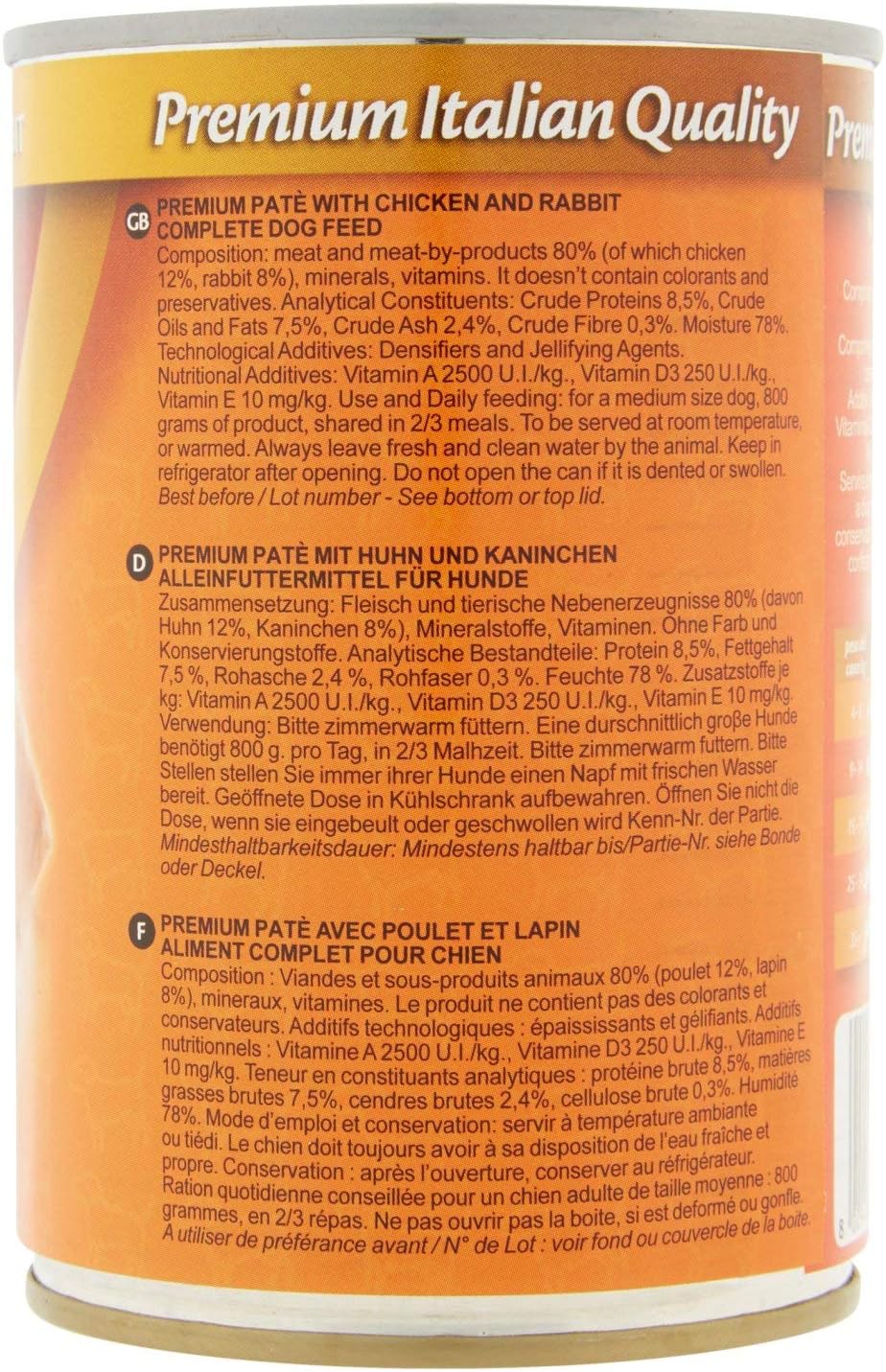Monge Patè speciale per cani con pollo e coniglio, 1 unità