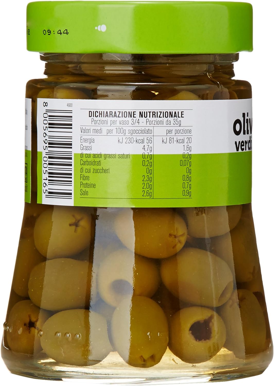 D'Amico - Olive Verdi Snocciolate, in Salamoia - 290 g