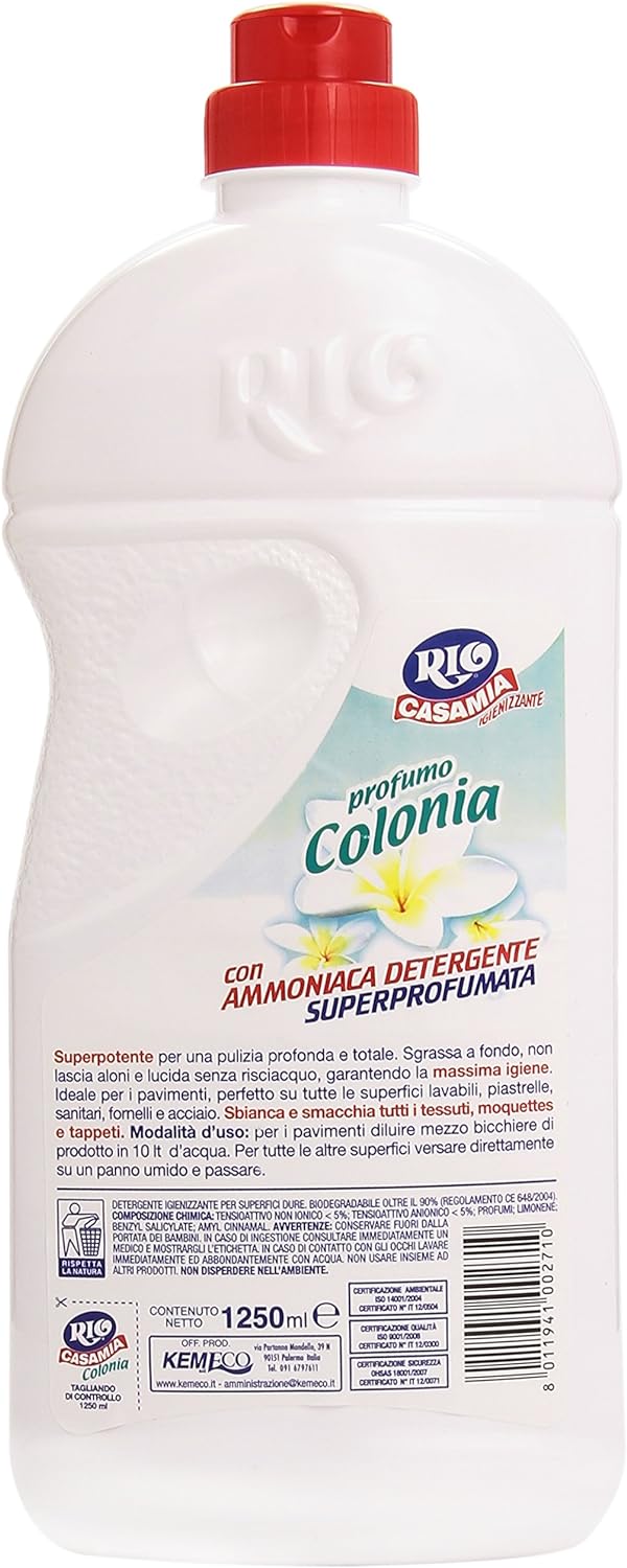 Rio - Casamia, Detersivo Igienizzante - 3 pezzi da 1250 ml [3750 ml]